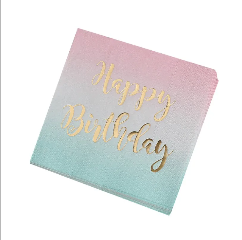 
custom logo printed white paper napkin 