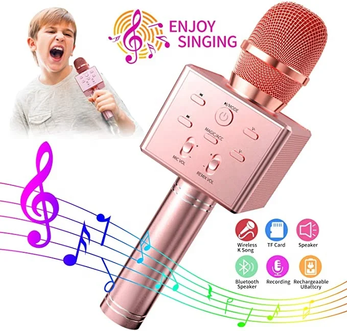 

K8 Microphone 4 in 1 Handheld Wireless Karaoke Machine Speaker Microphone Karaoke Wireless