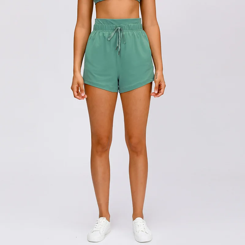 

2021 Summer Drawstring Loose Custom Fitness Workout Shorts Yoga Women