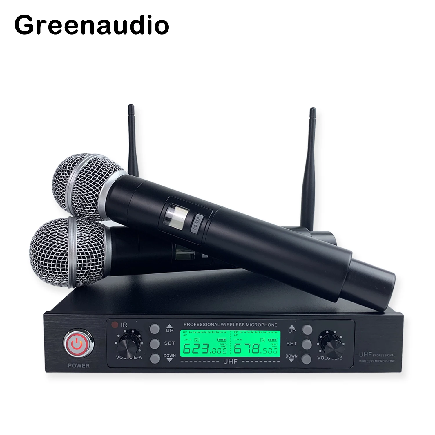 

GAW-U2288 UHF One On Two Professional Household Singing Handheld Conference Performance Microphone