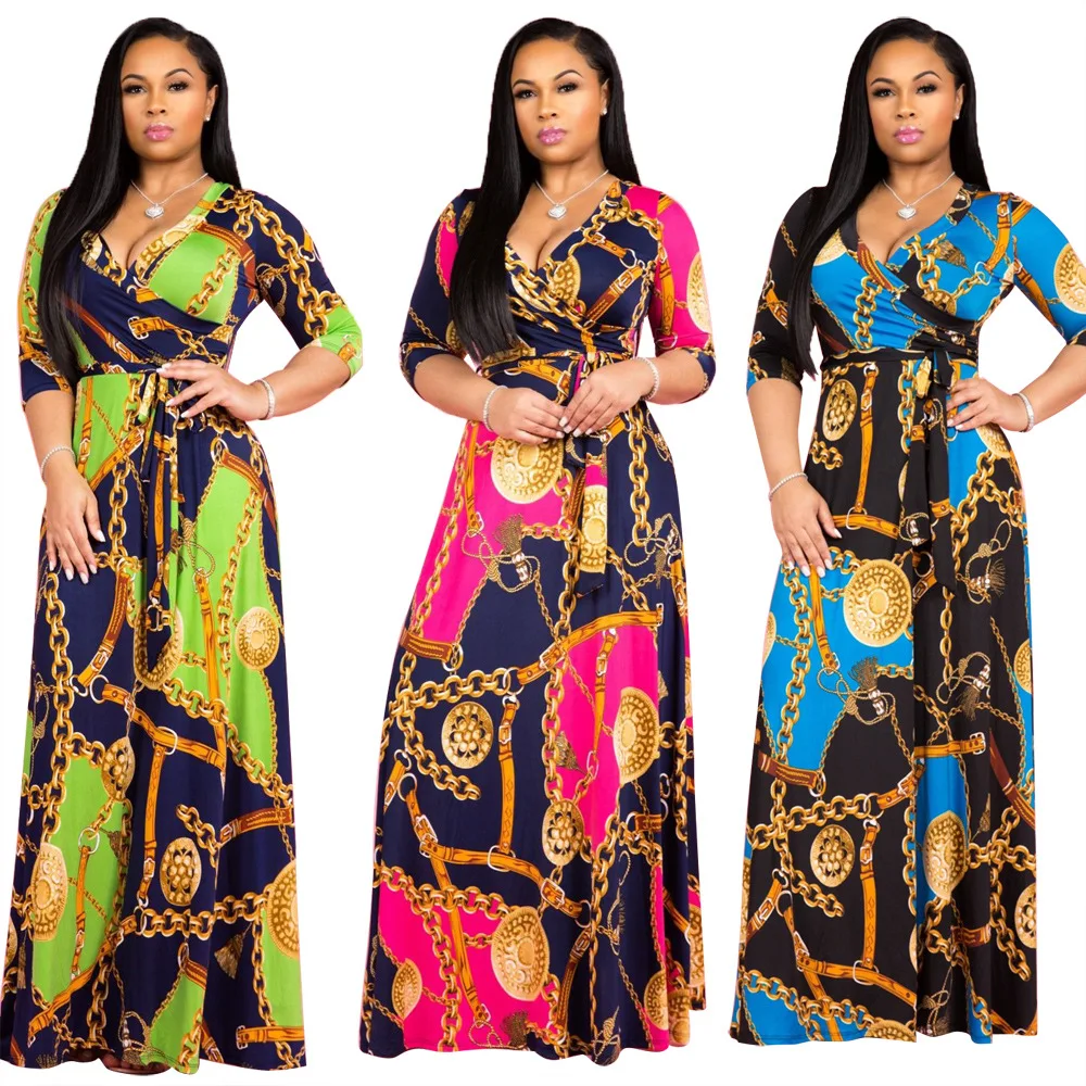 

Ladies Long Sleeve Sexy V neck Tie Waist Maxi Long Dresses Women Casual 2020 New Arrivals Fall One Piece Outfit Dress Clothes