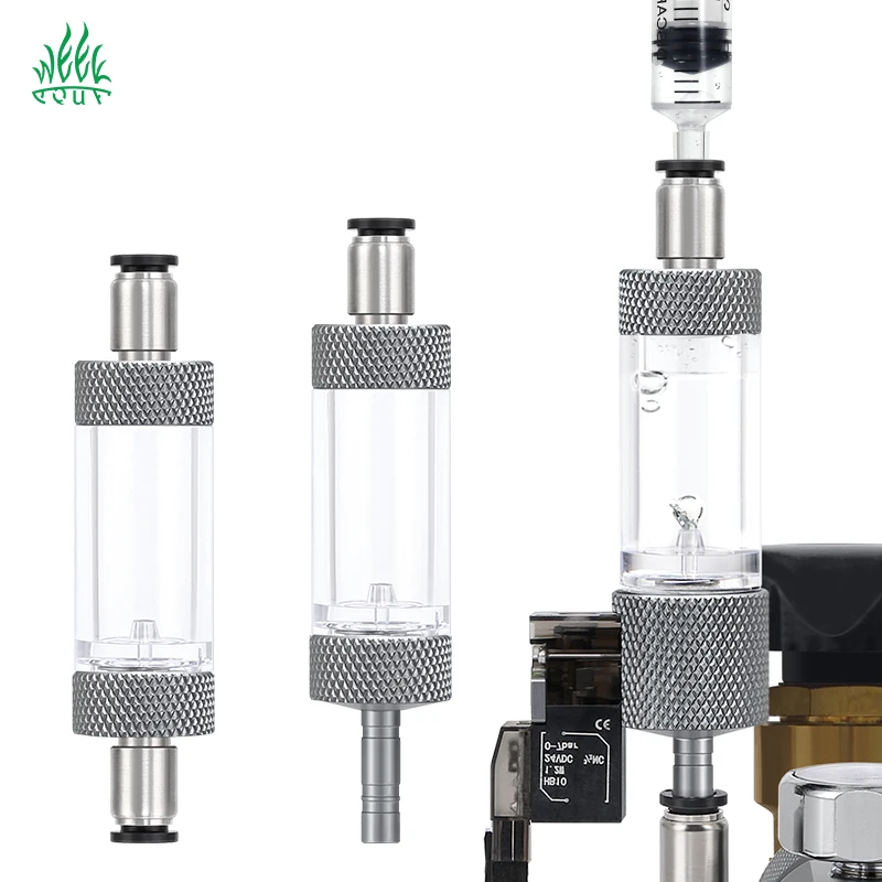 Wholesale Carbon Dioxide Equipment CO2 Bubble Counter Quick Plug Timing with Solenoid Valve Add Water with Injector