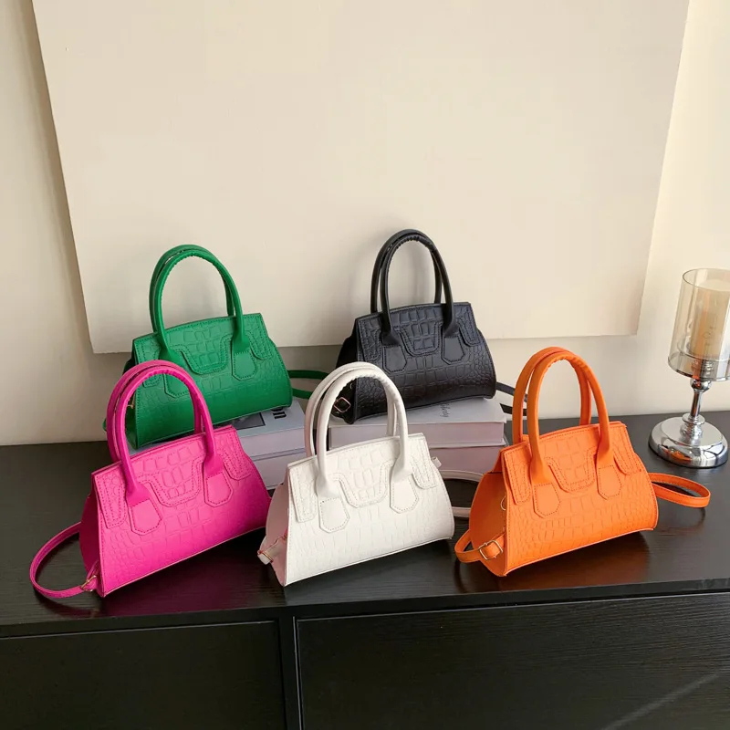 

Women's Fashion bag 2023 crocodile print French everything trend handbag niche design crossbody bag for women