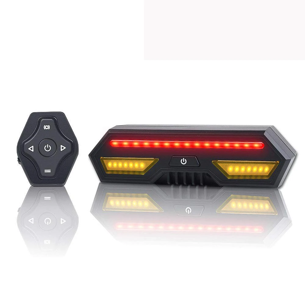 Smart Bike Tail Light Wireless Control Beams Turn Signs Usb