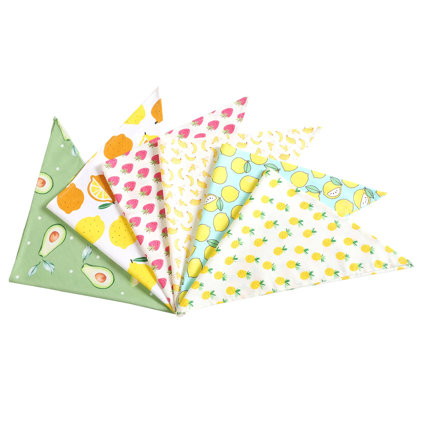 

New Arrival Pet Suppliers Printed Colorful Happy Summer Fruit Pet Print Saliva Towel, Picture shows