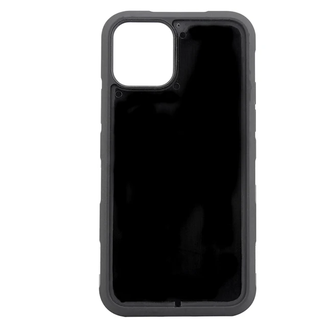 

For iPhone11 5.8 inch with tire pattern rubber groove TPU PC material shell, Black