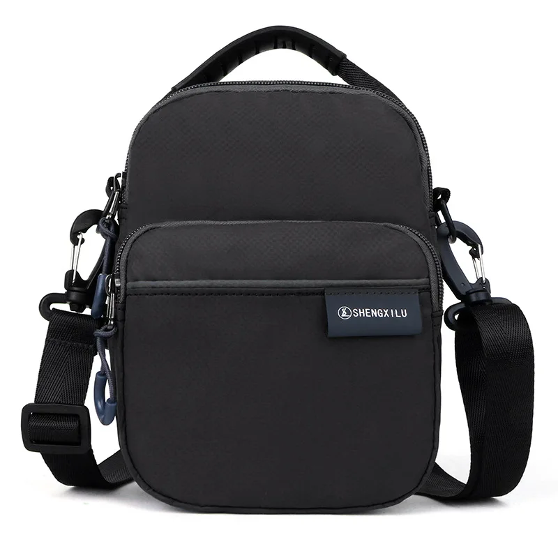 

Multi-functional men shoulder crossbody bag waterproof nylon Oxford mobile phone bag mini men sling bag wholesale