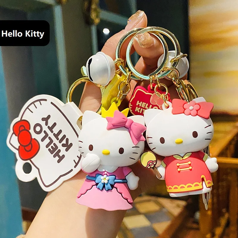 

High Quality Genuine Authorized Hello Kitty Cute Hand Made Work Girl Week Desktop Decoration Doll Cute Decoration Gift Keychain, Picture showed