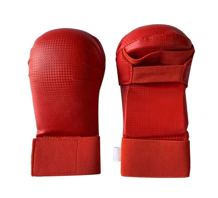 

Martial arts WKF approved OEM gear glove karate gloves mitts hand protector training and competition karate shotokan gloves, Red and blue