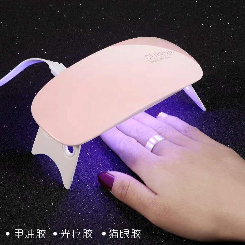 

UV Led Nail Lamp Mini Light Portable USB Dryer 6W Curing Light Mouse Nail Lamp for Gel Nail Polish Curing Base, As shown