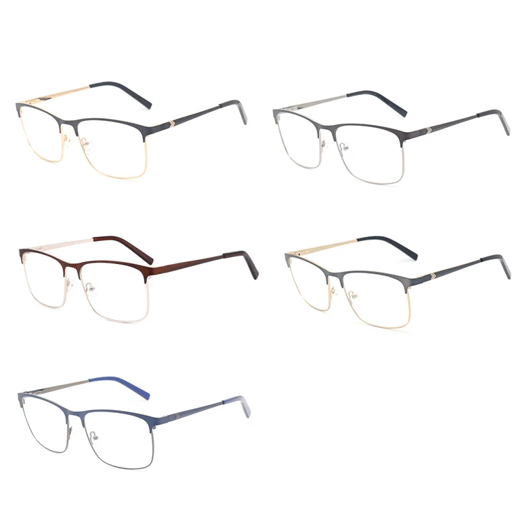 Full Frames Eyeglasses Optical Glasses Wholesale Branded Eye Glass Clear Metal China for Men CE Diamond Unisex