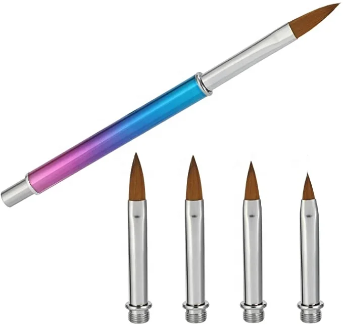 

Replaceable Nail Painting Brush Pen Nail Art Brush Set Acrylic Uv Gel Nylon Brush Pen Tool For Nail Art Design Painting Salon, Like pictures nail painting