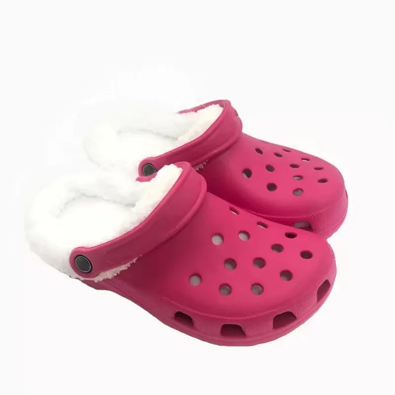 

New trend Men'S And Women'S Fur Flip Flops Fluffy Clogs Shoes Full furry Foam platform cross shoes, Pictures shown