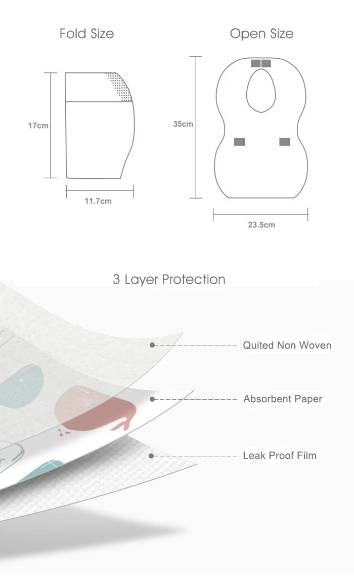 Japanese Portable Children Eat Waterproof Rice Pocket Baby Spit Towel Leak-Proof Disposable Baby Bib .jpg
