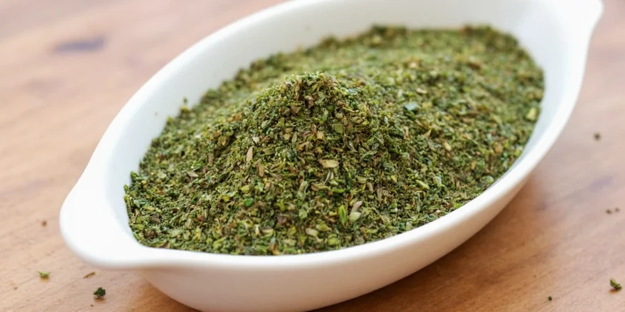 Glass jar filled with dried oregano leaves