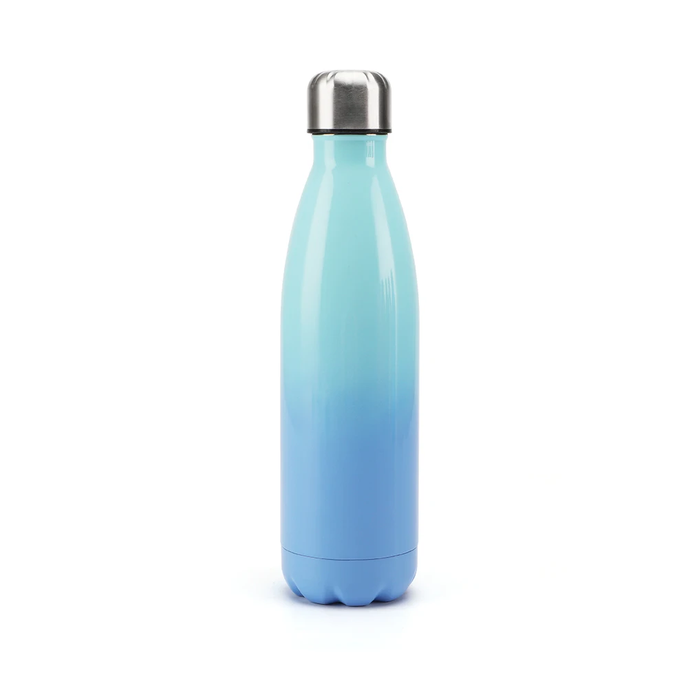 

OLERD 350ml 500ml 750ml sublimation blanks one wall two custom stainless steel cola shaped water bottles, Customized color