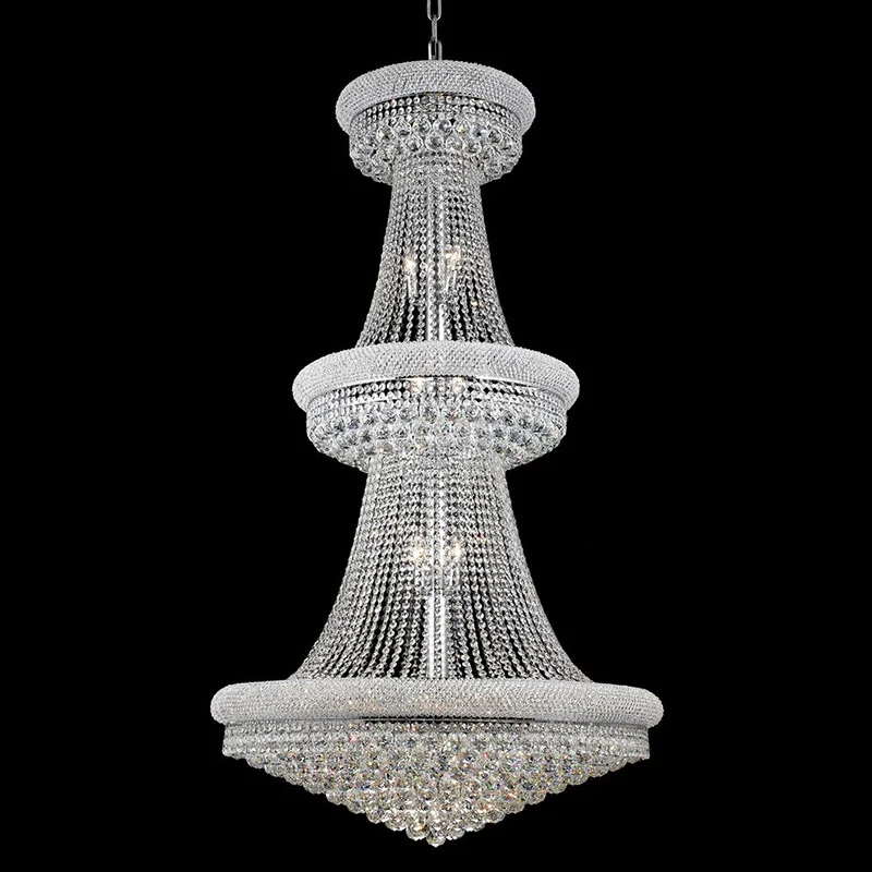 

Luxury Crystal Pendant Lamp Foyer Chandelier Lighting For Sale 71006, Silver