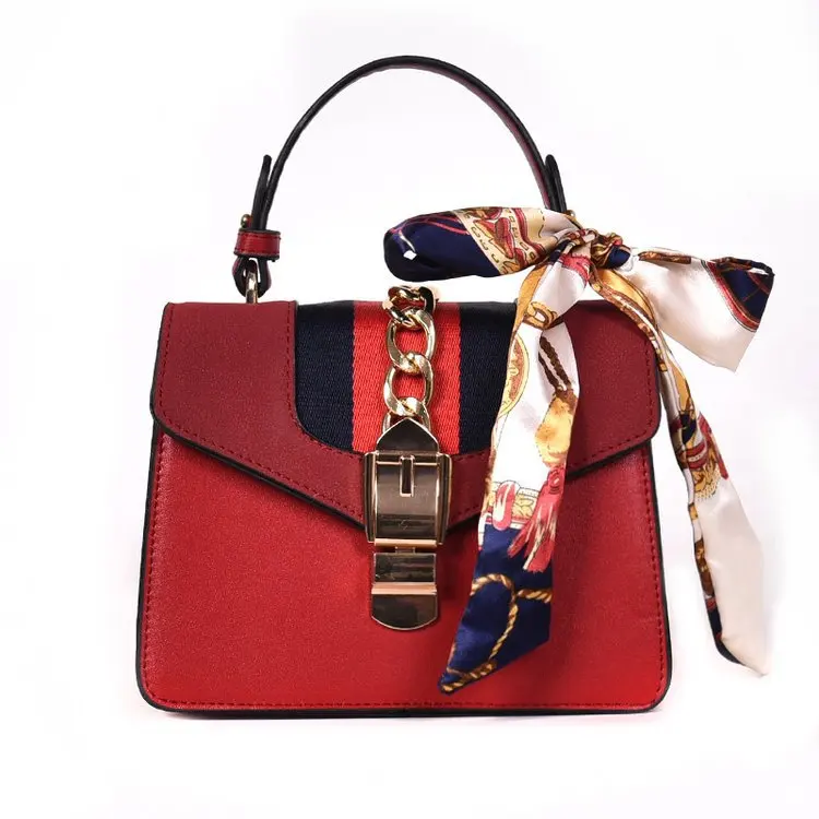 

2020 New Fashion Simple Korean Version of Silk Scarf Little Women's Single Shoulder Bag Luxury Purse for Women Handbags