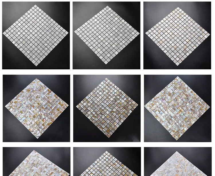Hot selling mother of pearl shell seamless mosaic wall paper for home decor