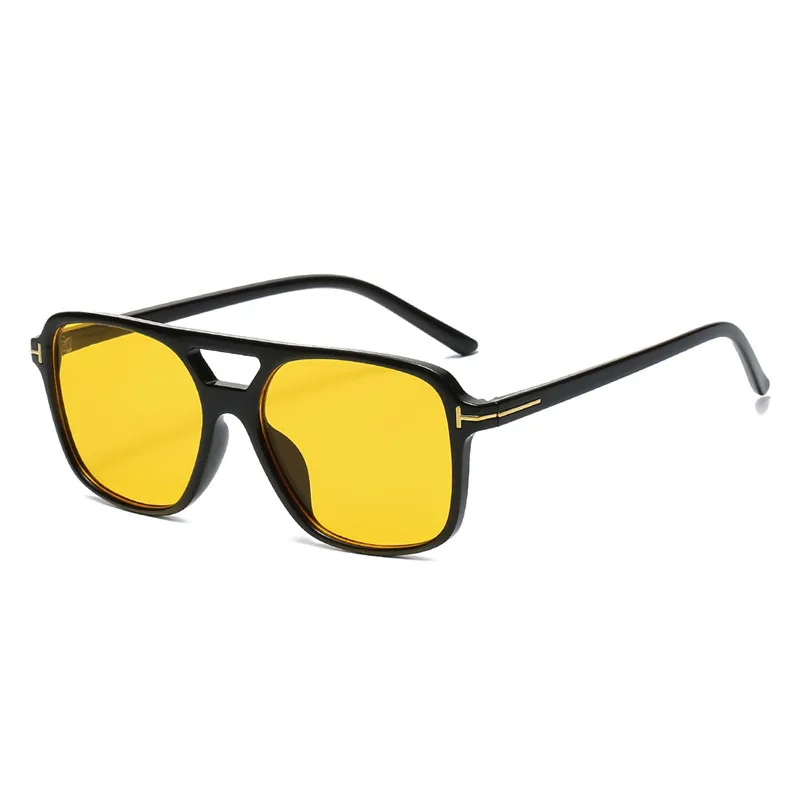 

New Double Bridge Cross-border Fashion Sunglasses Sunglasses Retro T Word Men's and Women's Fashion Sunglasses HD Polarized Sung