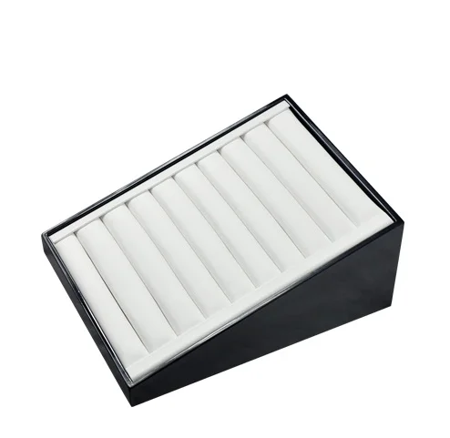 

Wholesale White Black PU Leather Insert Core Jewelry Display Set Tray Small Ring Tray, Will be according to customer's requests