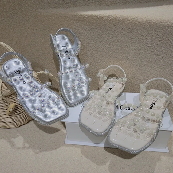 

Fashion girl pearl princess sandal