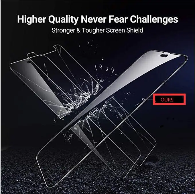 2.5D Full Coverage Film Anti-Fingerprint 9H Hardness Gorilla Glass for Samsung Tempered Glass Screen Protector for iphone