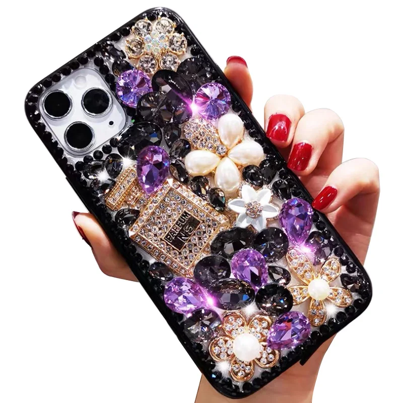 

Luxury Rhinestone phone case for iPhone11 12Pro Max unique Bling Diamond Phone Cover bag, 8 colors