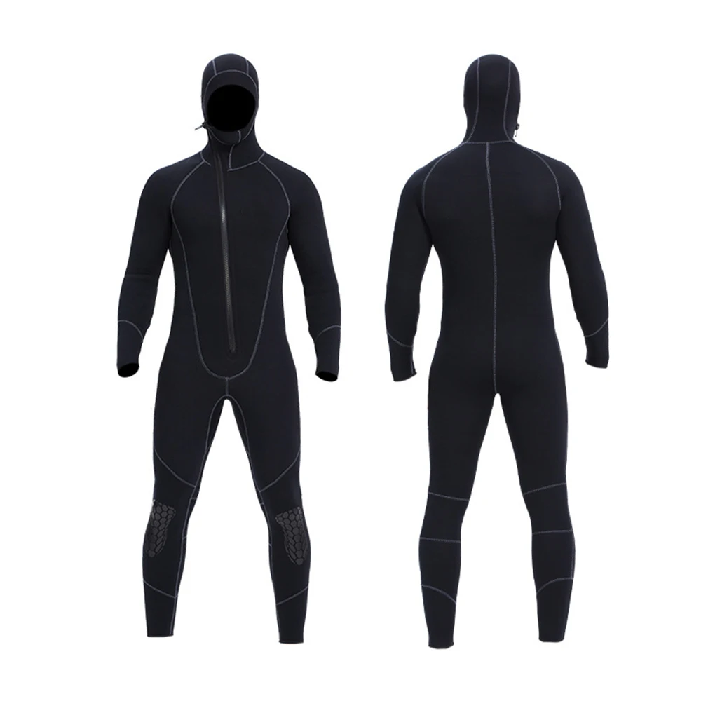 

FunFishing OEM Wholesale New Design Custom Design Neoprene 5mm Hooded Chest Zip Wetsuit