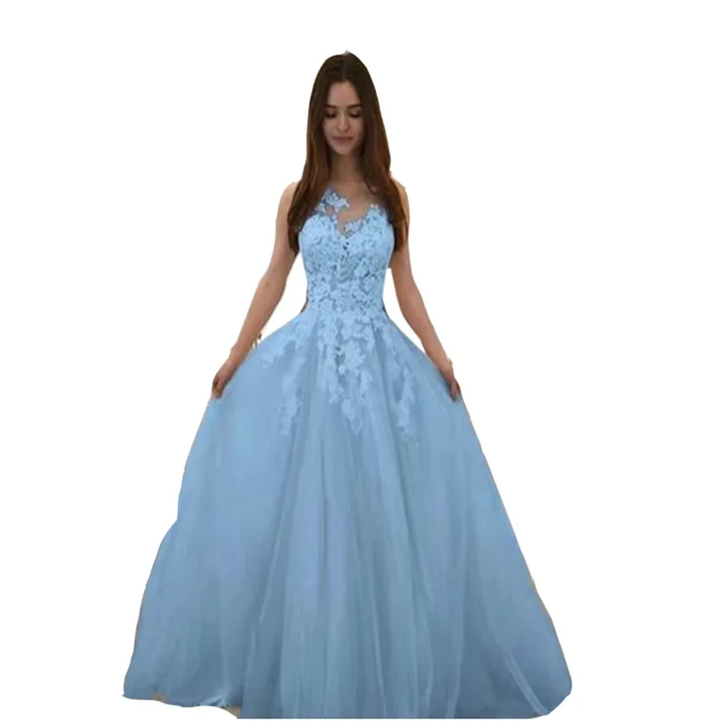

Ball Gown Quinceanera Dresses Tulle Long Prom Party Gowns Sweet 16 Formal Dress