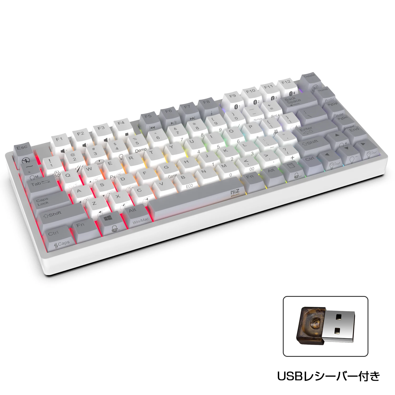 

84keys RGB Quality wholesale Wireless Electrostatic Capacitive Keyboard Gaming Keyboard