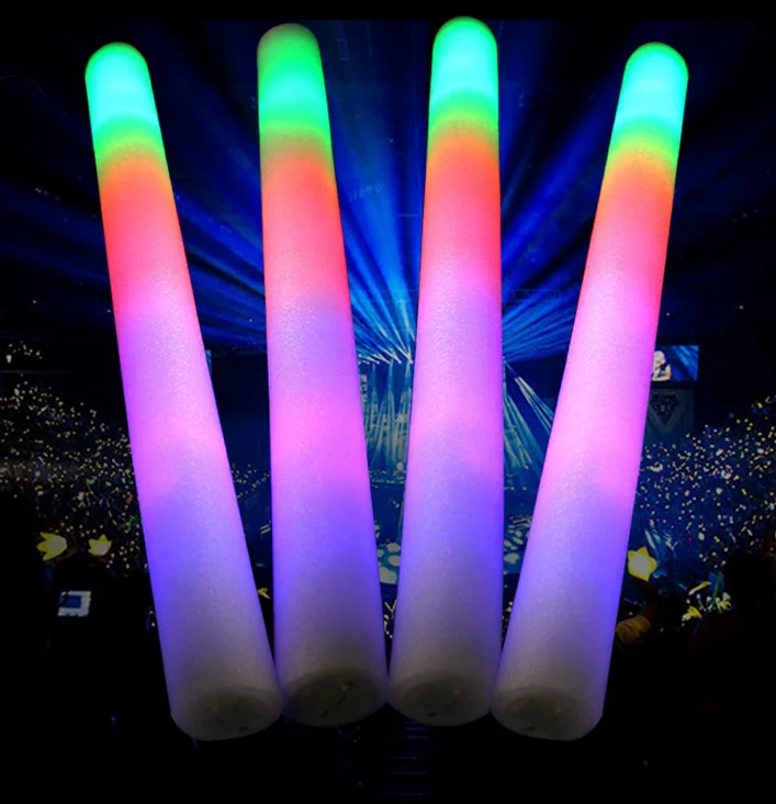 48cm 3 Modes Light Up Foam Cheering Stick Baton with RGB LED For Party Supplies