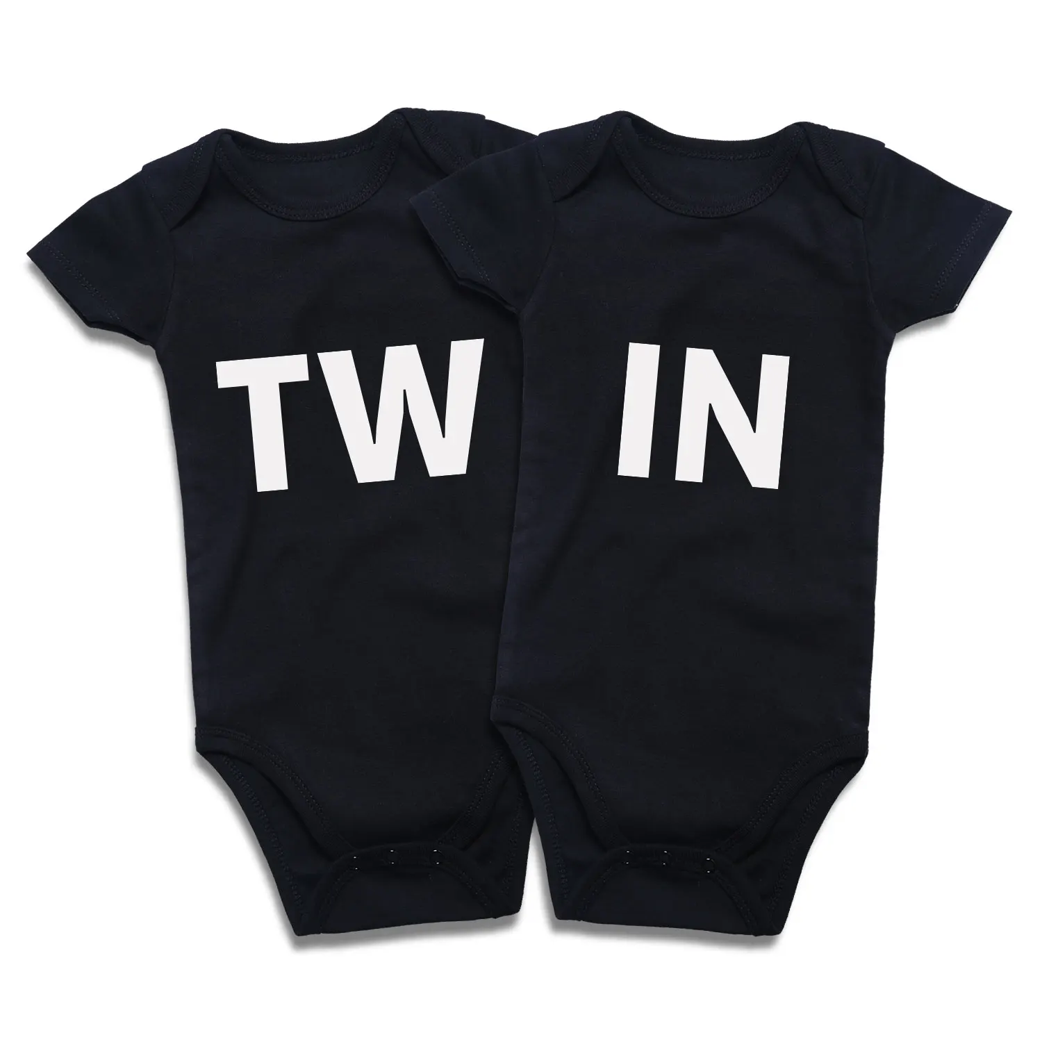 

Wholesale Summer New born Baby Clothes Short Sleeve Custom Boys Girls Romper Cotton Baby Bodysuit, Black