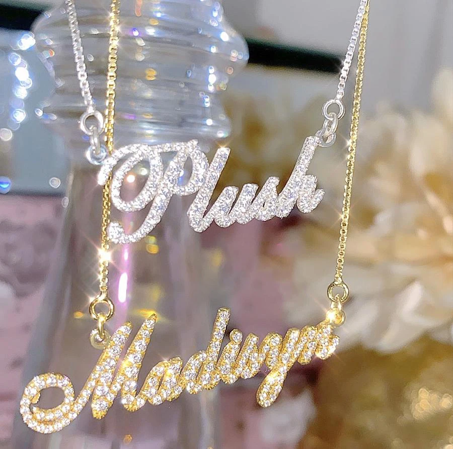 

Stainless Steel Custom Personalized Handwriting Name Necklace Minimalist Vertical Signature Necklace