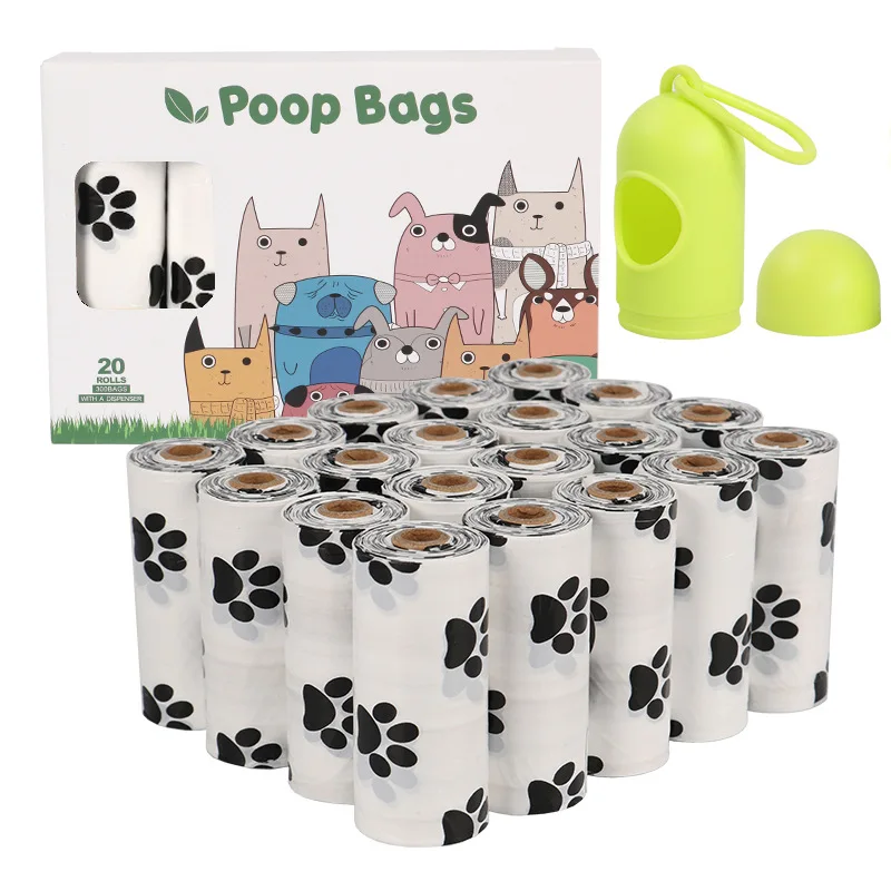 

2021 Degradable Poop Bag With Dispenser Easy Open Pink Lavender Scented Poop Bags, As picture