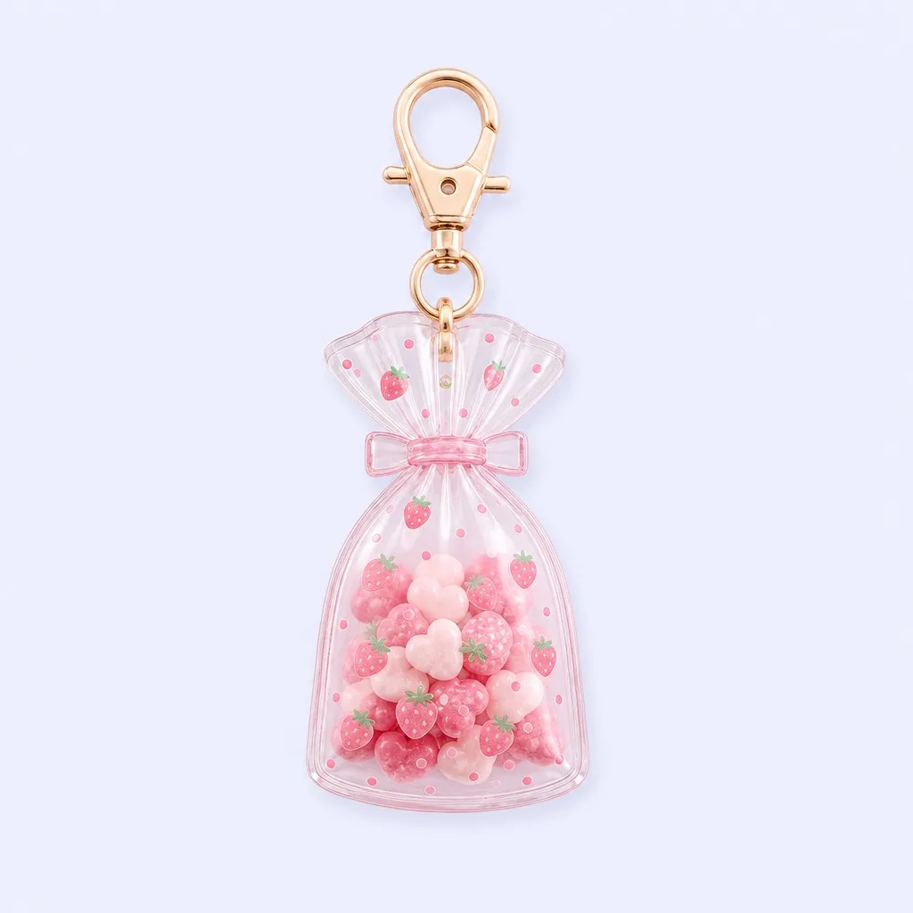 Style 1 - Strawberry Sweetheart Keychain