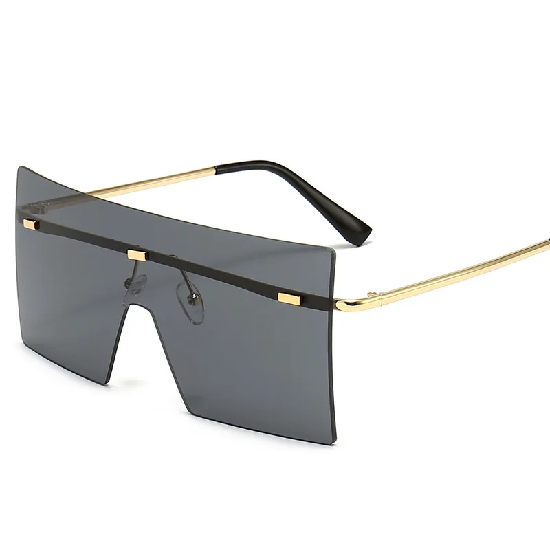 

New Fashion Personality Ocean Sunglasses Rimless Cat Eye Sunglasses Hexagonal Sunglasses 2021