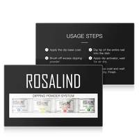 

Rosalind nail art tools 4pcs/lot dip powder kit base coat top coat activator set dipping powder system for wholesale