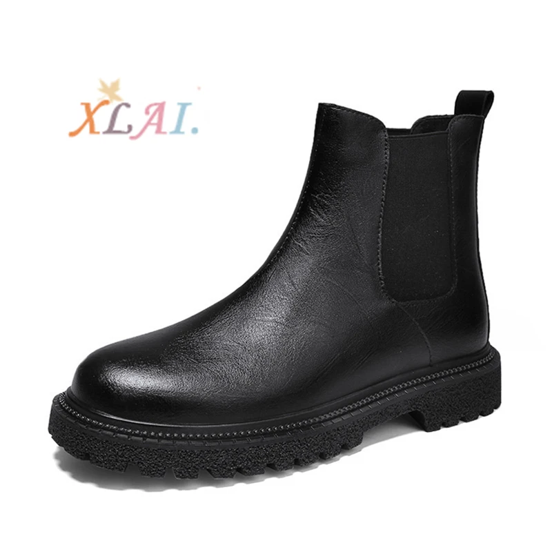 

XLAI Hot Selling Trendy Women'S Boots Pu Shiny Face Ladies Walking Casual Boots Shopping Non-Slip Comfortable Outdoor Boots Girl, Black