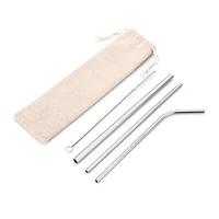 

High Quality Reusable Custom 304 Stainless Steel Metal Printed Drinking Straws