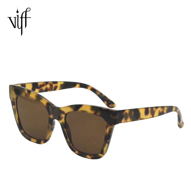 

VIFF HP18446 Trendy Glasses Style Wholesale Manufacturer OEM Ready Shipment Big Leopard Sunglasses 2021