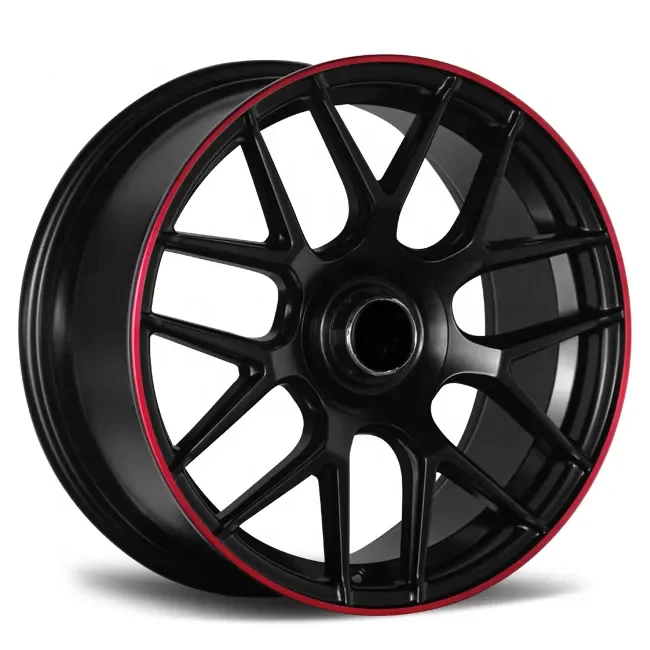 

Hot Sale Car Wheels Rim staggered 20*8.5j 20*9.5J 5X112 Red Lip Car Wheels For Benz Amg GLS63 Car Rims
