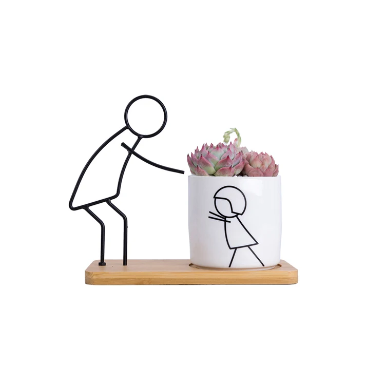 

Minimalist Style Small Plant Pots Creativity Child Gift Ceramic Texture Flower Pot