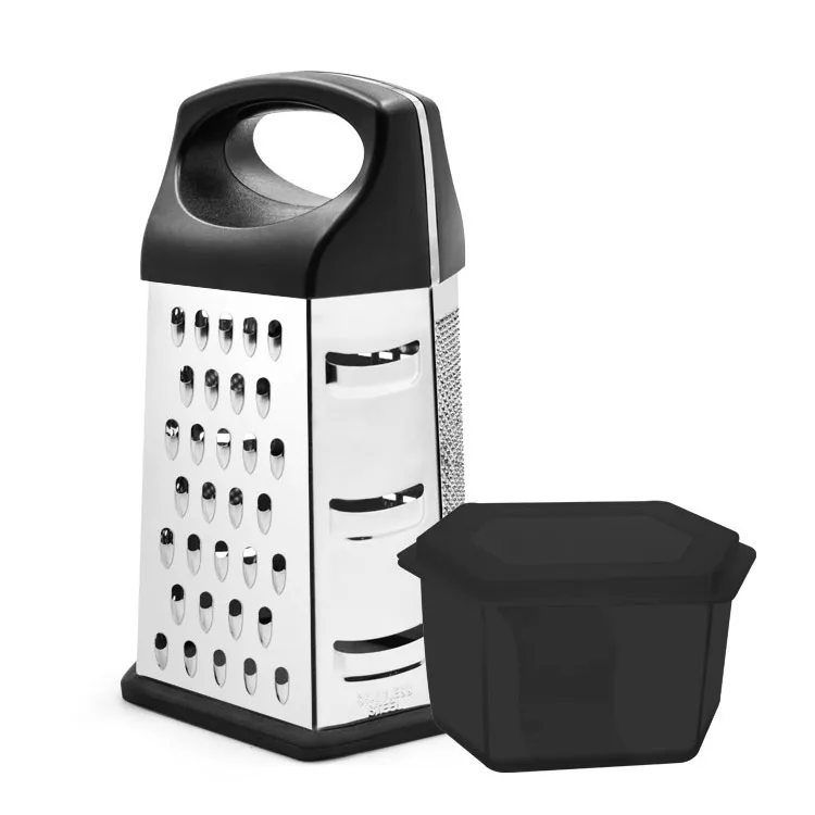 

Kitchen Accessories Kitchen Grater Box Grater Vegetable Grater with container, Black
