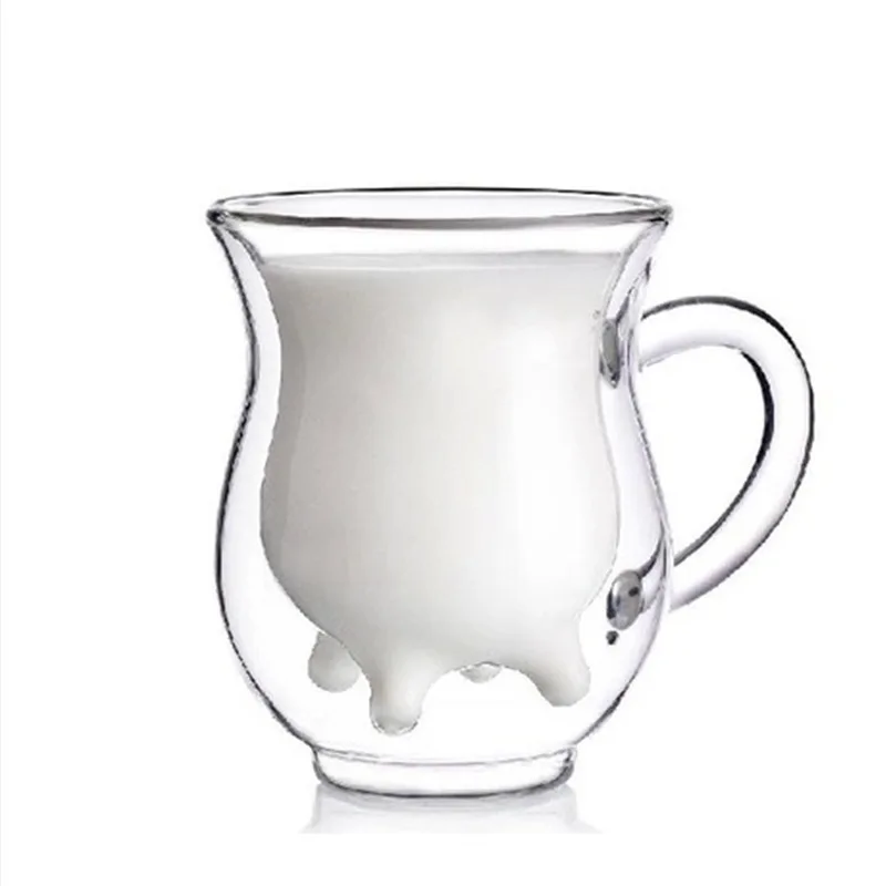 

Custom Designs Wholesale 250 ml Milk Juice Long Creative Glass Cup