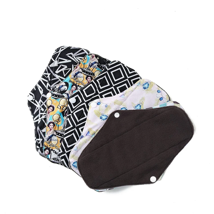 

Soft reusable organic cotton menstrual sanitary pad washable cloth pads menstrual, Multi colors