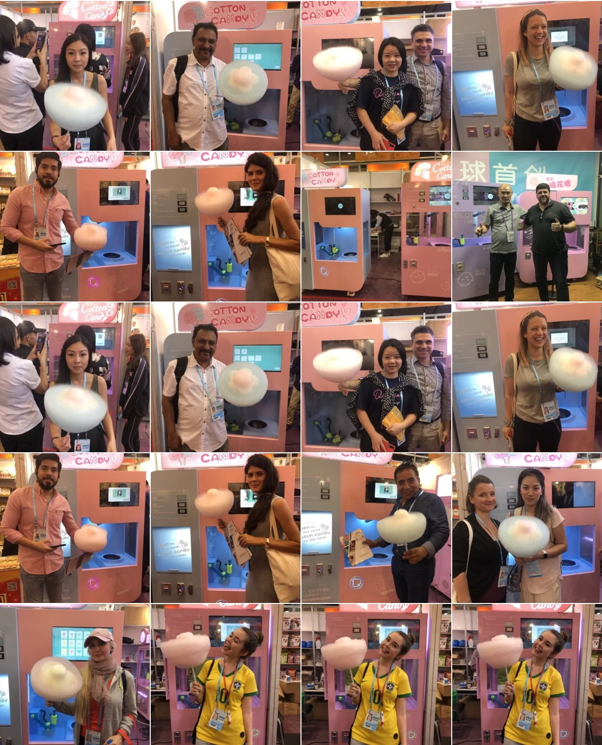 Magic Candy Intelligent Candy Flower Floss Vending Making Machine/Automatic Cotton Candy Machine with Super Touch Advertising