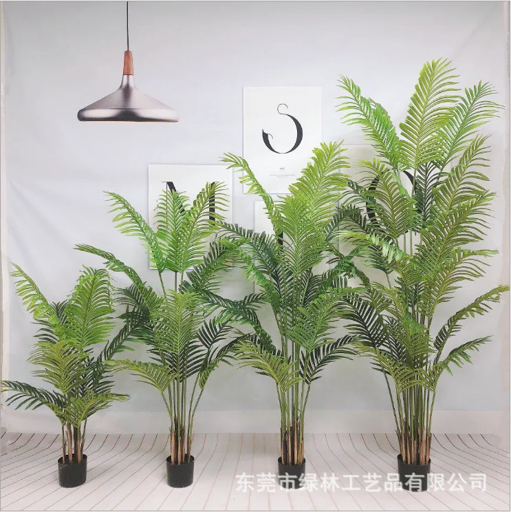 

Artificial madagascar palm,Dypsis lutescens in Pots for Home Decor Indoor plants Artificial Tree palm, Green