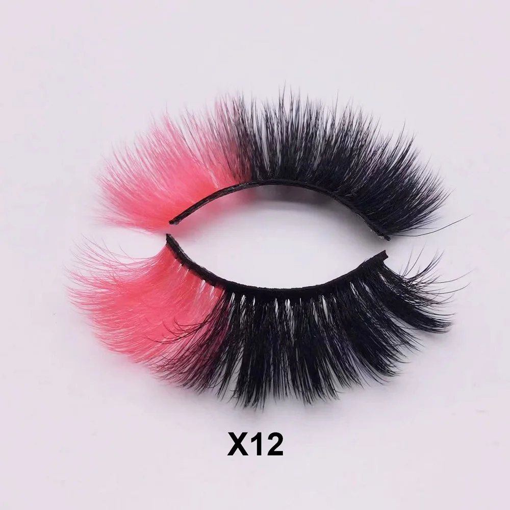 

Dolovebeauty 5D two toned colored false eyelash star eyelash Christmas faux cils side color lashes, As in pic