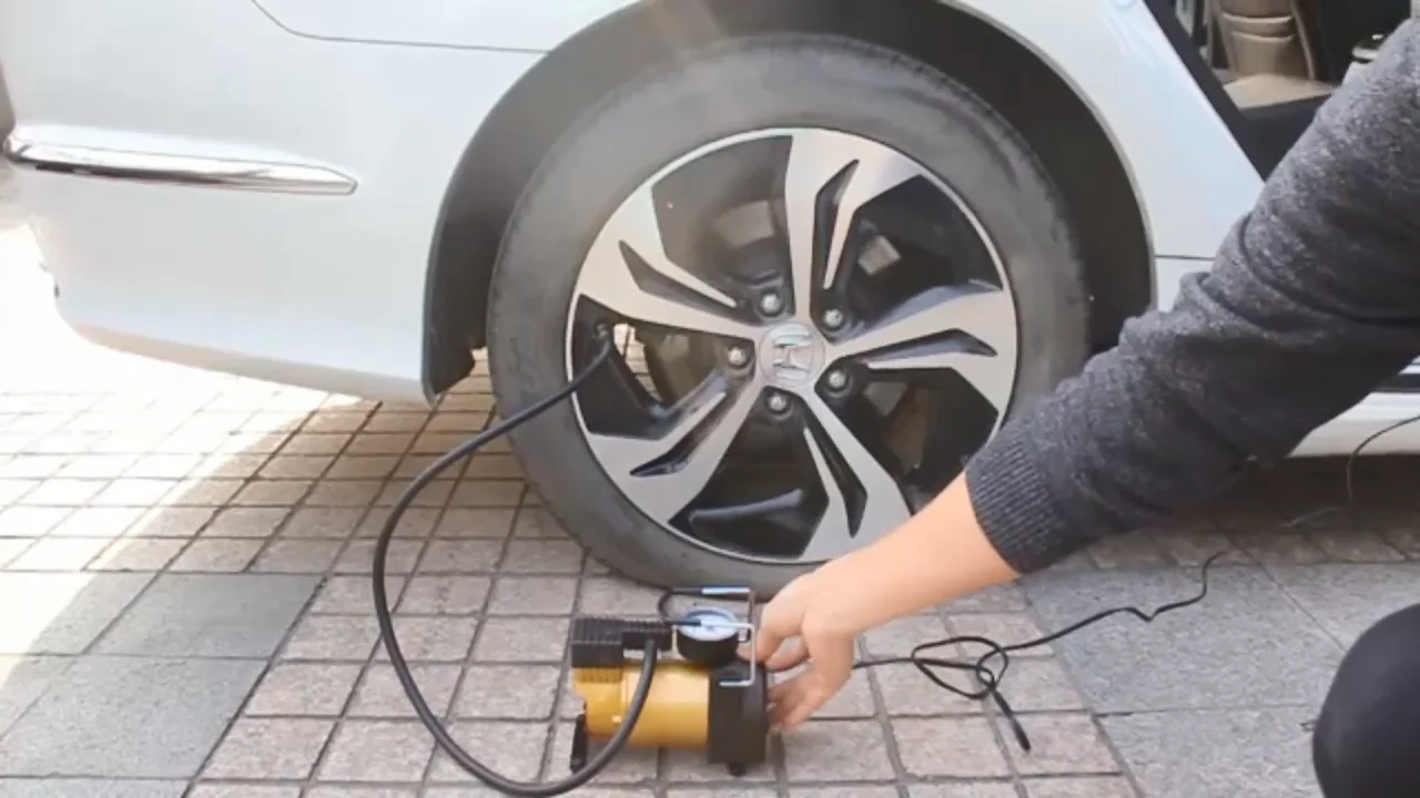12v单缸便携式轮胎空气压缩机汽车轮胎充气泵充气泵